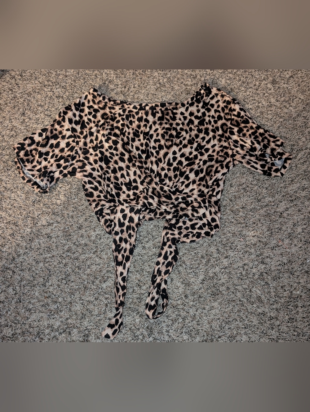 Victoria's Secret Beige & Black Leopard Crop Top